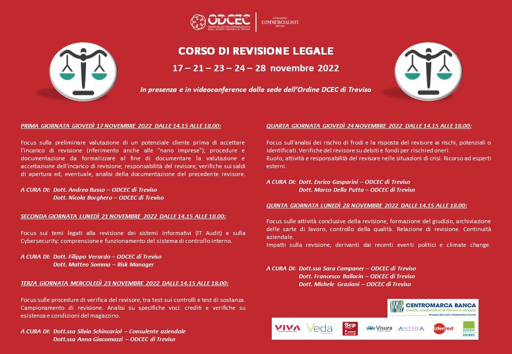 CORSO DI REVISIONE LEGALE