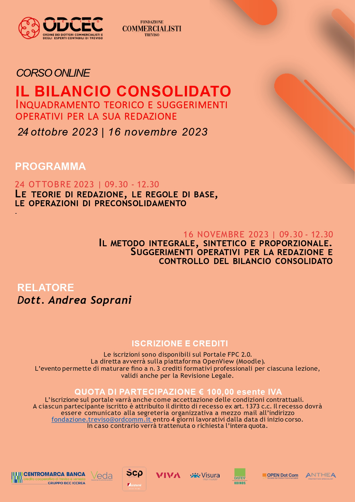 Il Bilancio Consolidato 24 ott 16 nov 2023