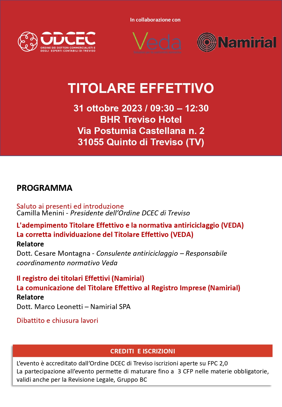 Titolare Effettivo 31 ottobre 2023
